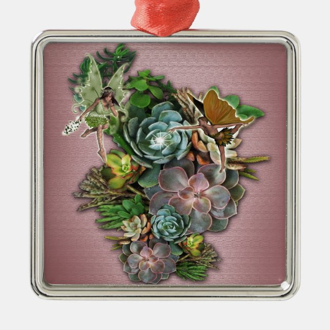 Succulent displays metal ornament (Front)