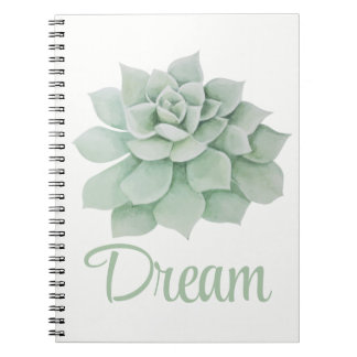 Succulent Dreams Goals Success Motivational  Notebook
