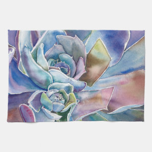 Succulent Echeveria Kitchen Towel