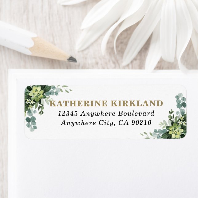 Succulent Eucalyptus Élégant Boho Mariage de verdu (En situation)