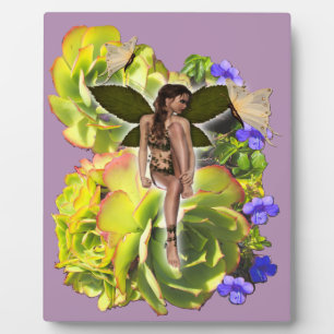 Succulent fairy plaque