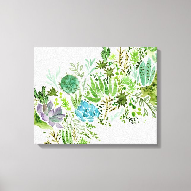 Succulent Field I Canvas Print (Front)