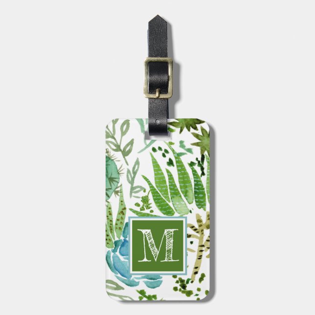 Succulent Field I Luggage Tag (Front Vertical)
