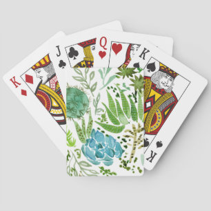 Succulent Field I Playing Cards