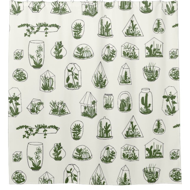 Succulent Florarium: Vintage Geometric Design. (Front)
