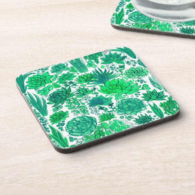 Succulent garden coaster (Left Side)