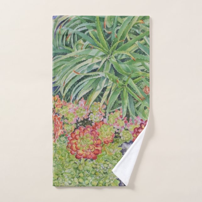 Succulent Garden Hand Towel (Hand Towel)