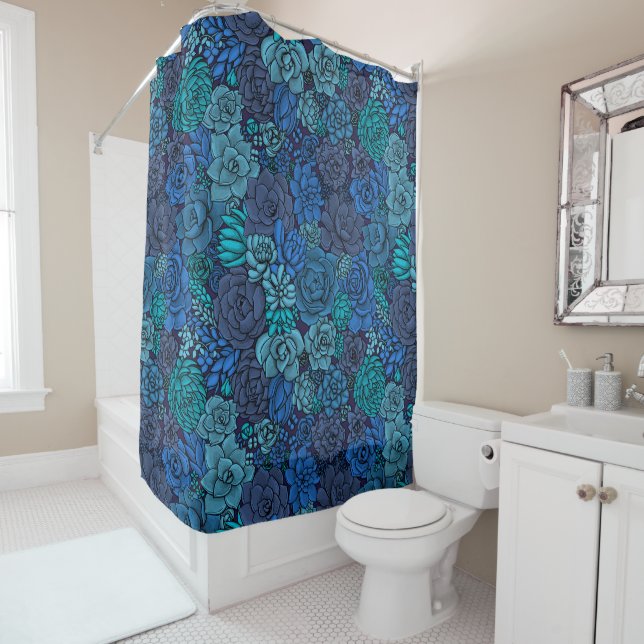 Succulent garden in blue (In Situ)