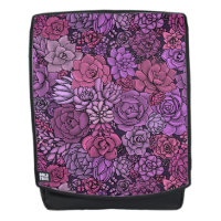 Succulent garden in pink and violet
