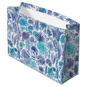 Succulent garden large gift bag