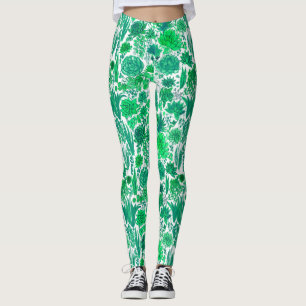 Succulent garden leggings