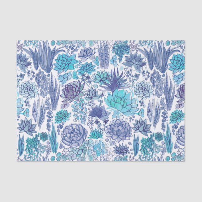 Succulent garden tissue paper (Front)