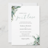 Succulent Greenery | Sage Green Just Love Wedding
