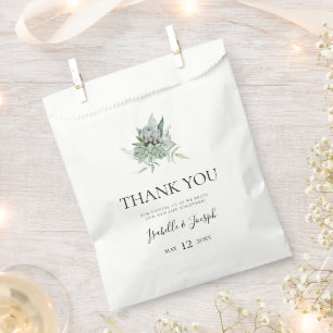 Succulent Greenery   Thank You Favour Bag