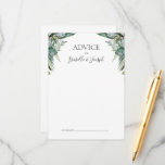 Succulent Greenery | Wedding Advice Card<br><div class="desc">This succulent greenery | wedding advice card is perfect for your boho sage green tropical floral wedding. The design features modern watercolor artwork, including light green eucalyptus, delicate fern, and classic succulent varieties, giving the design a simple, elegant secret garden feel, perfect for any spring, summer, fall, or winter wedding!...</div>