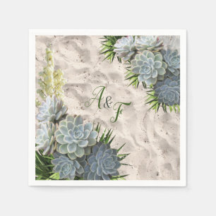 Succulent Hues of Pale Blues Napkins