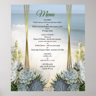 Succulent Hues of Pale Blues Poster