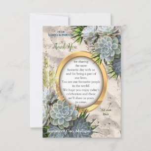 Succulent Hues of Pale Blues RSVP Card