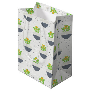 Succulent Kalanchoe Plant Mom Pattern Medium Gift Bag