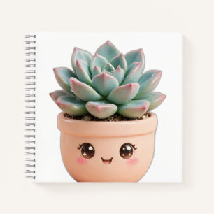 Succulent Kawaii Indoor Plant Notebook