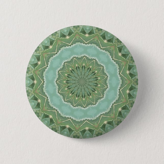 Succulent Mandala 2 Inch Round Button (Front)