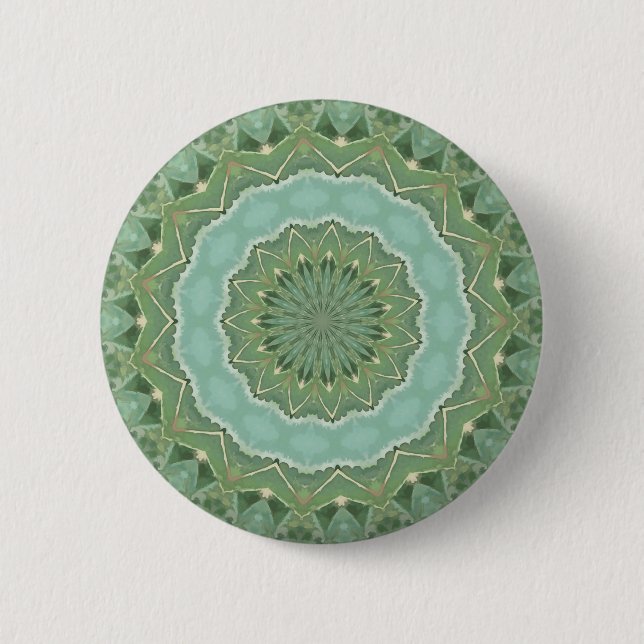 Succulent Mandala 2 Inch Round Button (Front)