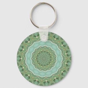 Succulent Mandala Keychain
