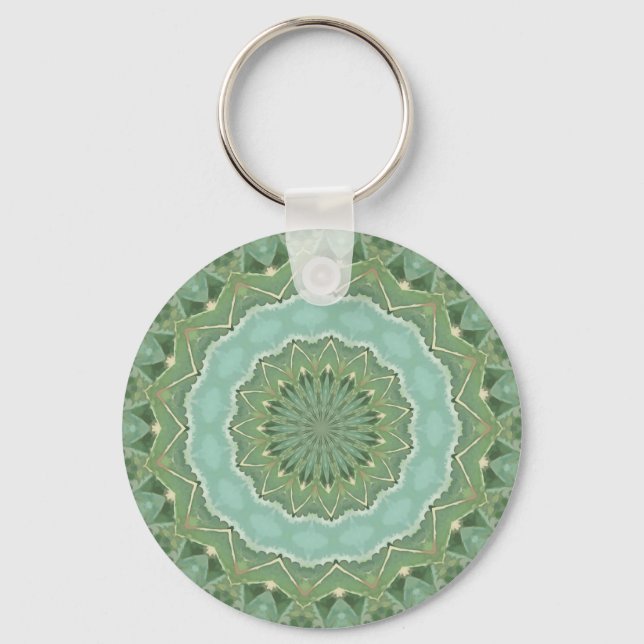 Succulent Mandala Keychain (Front)