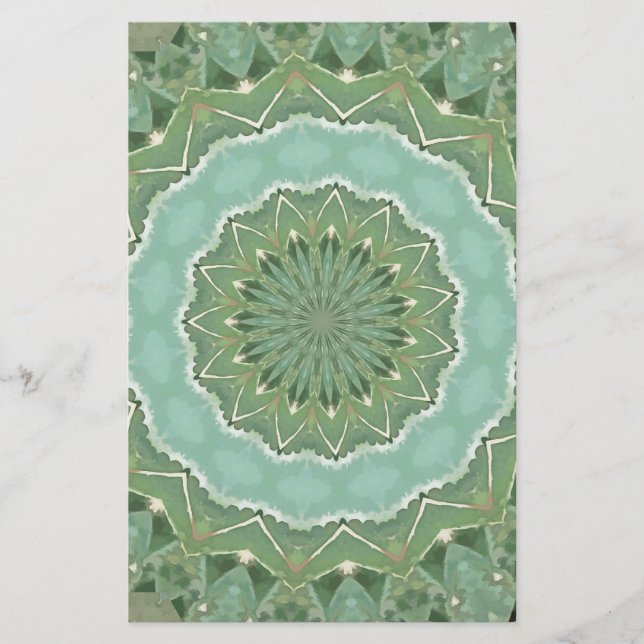 Succulent Mandala Stationery (Front)