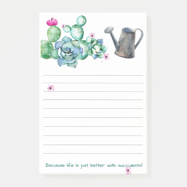 Succulent Note Pad (Front)