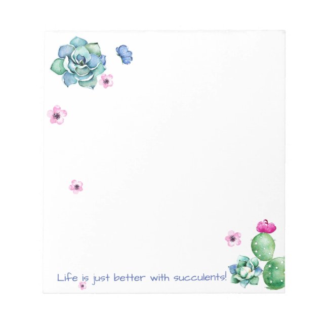 Succulent Notepad (Front)
