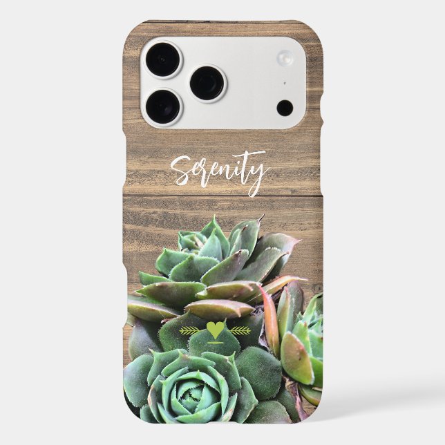 Succulent Personalized Barn Wood  (Back)