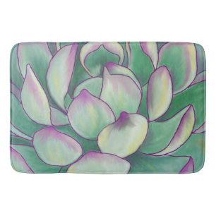 Succulent plant bath mat