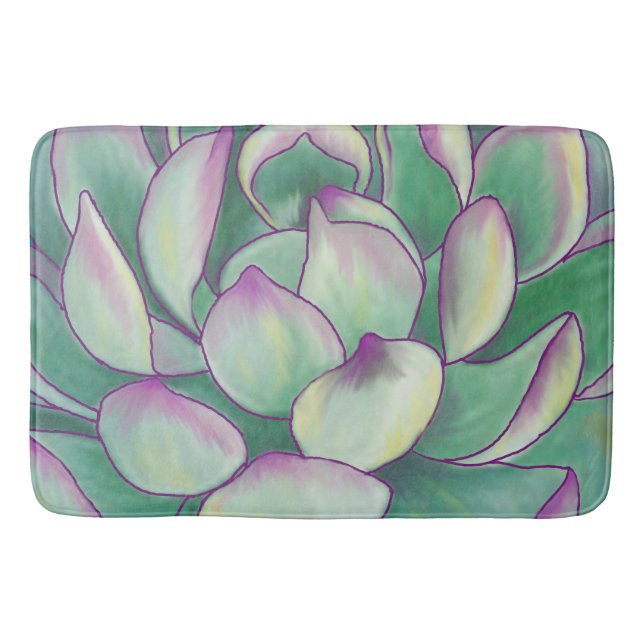 Succulent plant bath mat (Front)