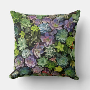 Succulent Plant Throw Pillow