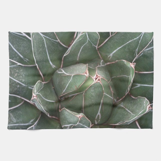 Succulent Plante Photo Serviette à thé (Horizontal)