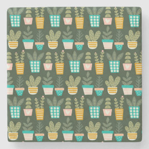 Succulent Plants Stone Coaster