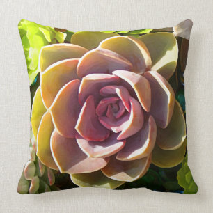 Succulent Pond Throw Pillow