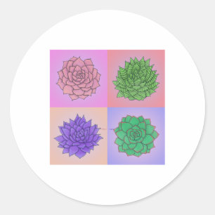 Succulent Pop Art Sticker