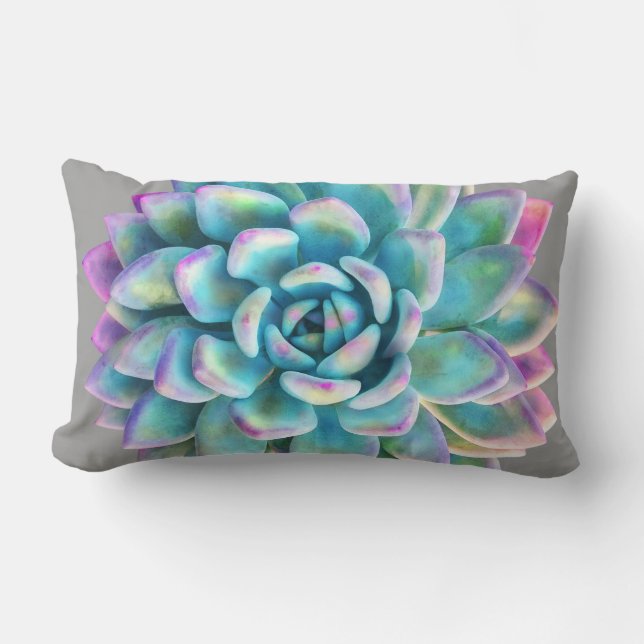 Succulent Print decorative pillow (Front)