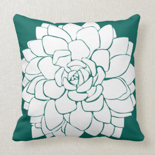 Succulent Print decorative pillow