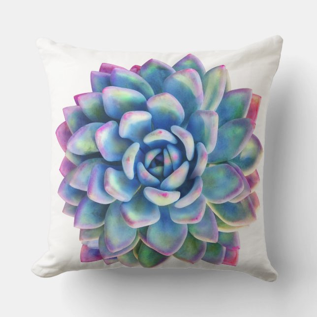 Succulent Print decorative pillow (Front)