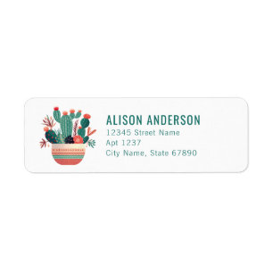 Succulent Return Address Labels