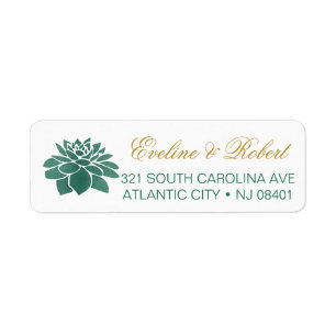 Succulent Return Address Labels