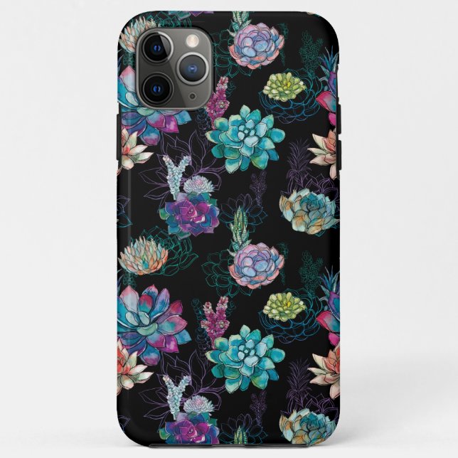 Succulent Seamless Pattern Case-Mate iPhone Case (Back)