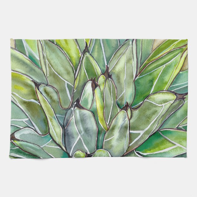 Succulent Serviette De Cuisine Agave (Horizontal)