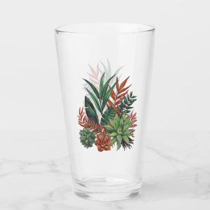 Succulent Water Colour Glass