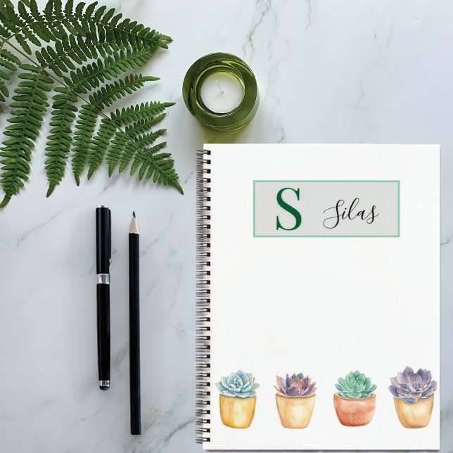 Succulent Watercolor Spiral Notebook (Creator Uploaded)