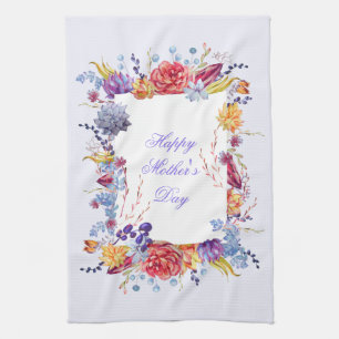 Succulent Watercolors Happy Mother's Day   Kitchen Towel