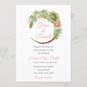 Succulent Wedding Invitation
